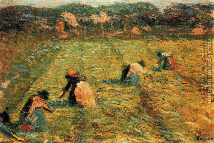 Umberto Boccioni : Farmers at work (Risaiole)